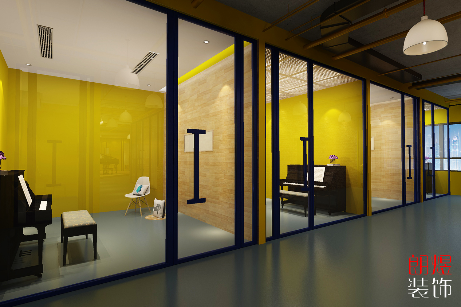 現(xiàn)代音樂藝術學校裝修效果圖