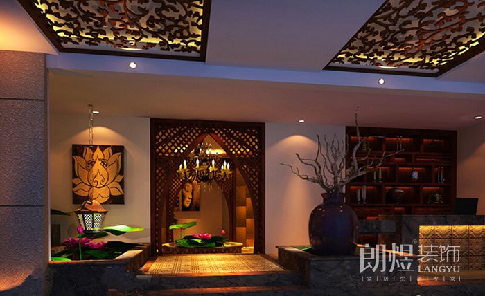 　東南亞風(fēng)格的休閑會所裝修圖片
