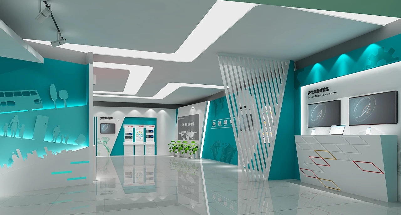 簡(jiǎn)約大氣智慧展廳體驗(yàn)館裝修效果圖