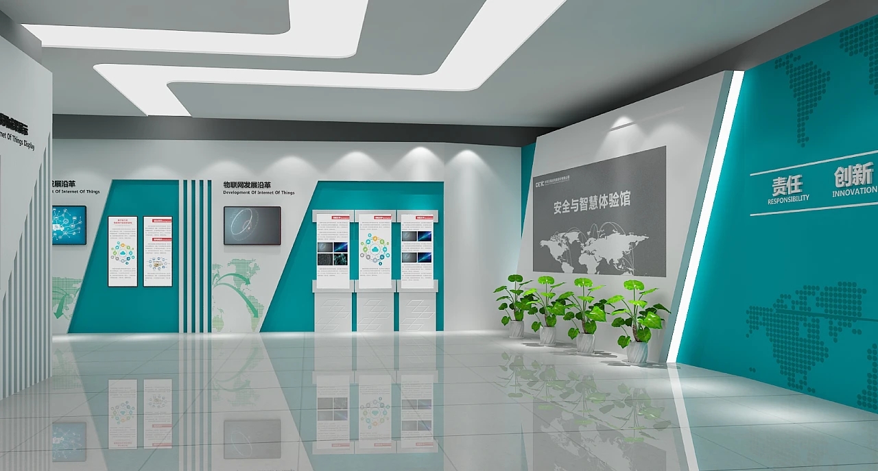 簡(jiǎn)約大氣智慧展廳體驗(yàn)館裝修效果圖