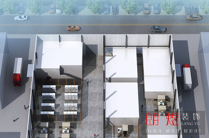 成都新都區(qū)工業(yè)園區(qū)2000平廠房裝修設計效果圖