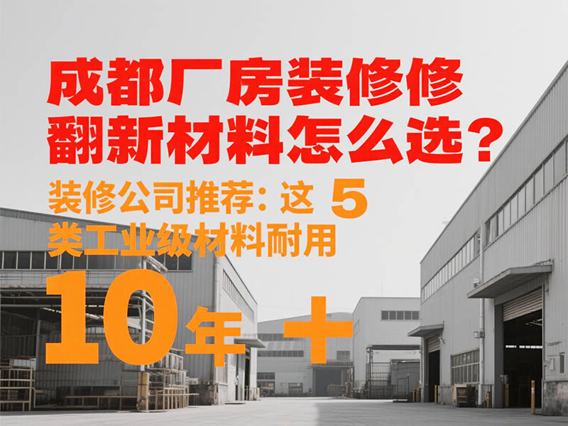 成都廠房裝修翻新材料怎么選？裝修公司推薦：這 5 類工業(yè)級(jí)材料耐用 10 年 +
